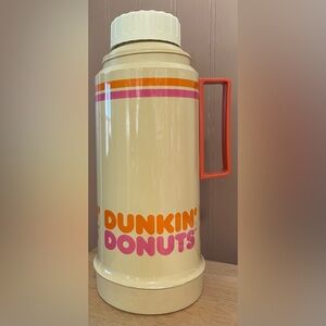 Vintage Classic Logo Retro 80’s Dunkin’ Donuts Coffee Tea Thermos USA Made 32oz.